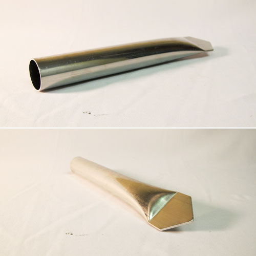 metallic tool with angled end