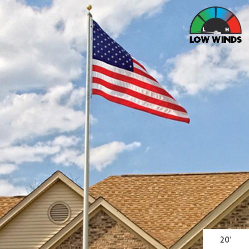 Residential 20' flagpole
