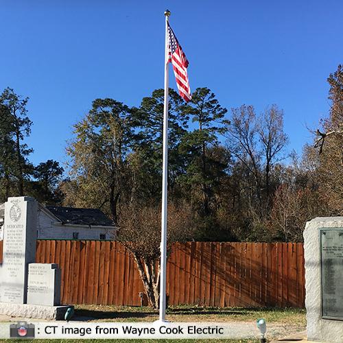Classic White Flagpole for Display