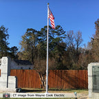 Classic White Flagpole for Display