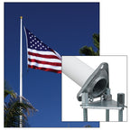American flag and mounting bracket