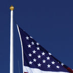 American flag waving in breeze