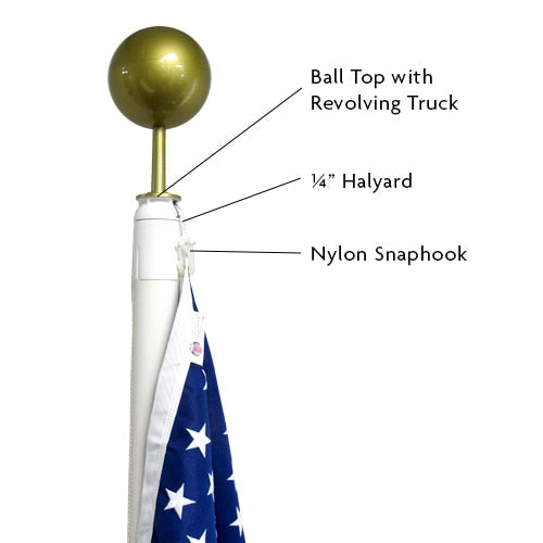 Flagpole components description
