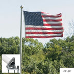American flag on a flagpole 20 60 f