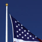 American flag flying on pole