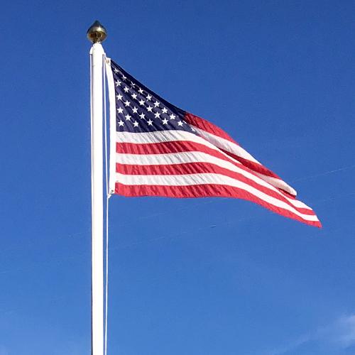 American flag waving in the wind
