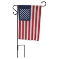 USA flag on a metal garden stand