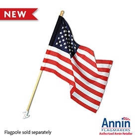 USA flag with gold pole Annin