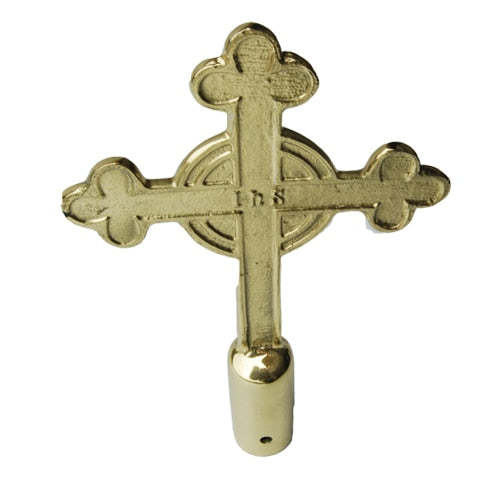 golden cross with bottom hook