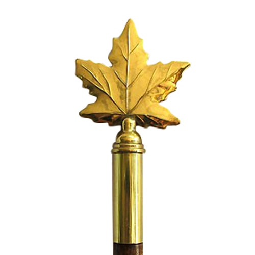 golden leaf topper on stick