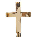 gold cross on display stand