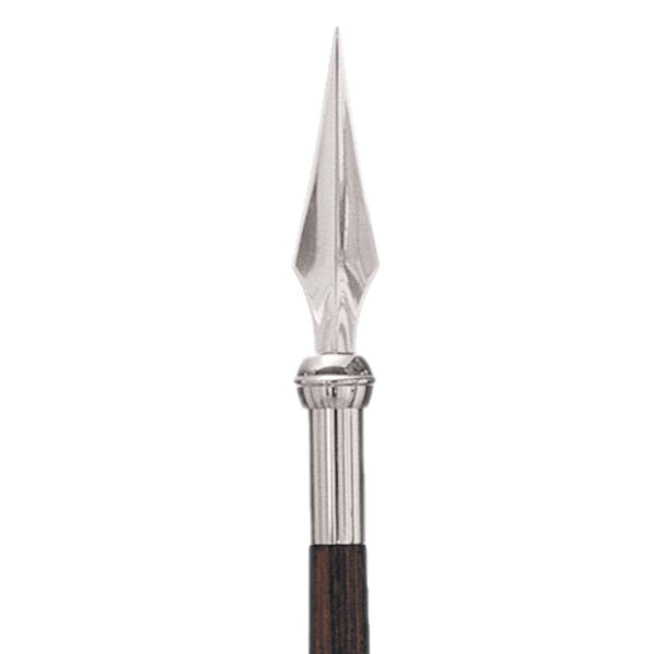 metal spearhead with wooden shaft
