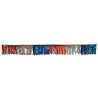 red white blue fringe banner