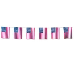 bunting with American flags