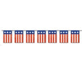 bunting with red white blue flags