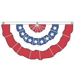 red white blue bunting decoration