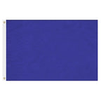 Blue flag made of durable nylon with reinforced white header and brass grommets for easy mounting, Solid Colored Flags - Premier Nylon.
