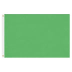 Green flag made of durable nylon with reinforced grommets for easy hanging, Solid Colored Flags - Premier Nylon.