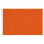 Bright orange flag made of durable nylon with white header and metal grommets, Solid Colored Flags - Premier Nylon.
