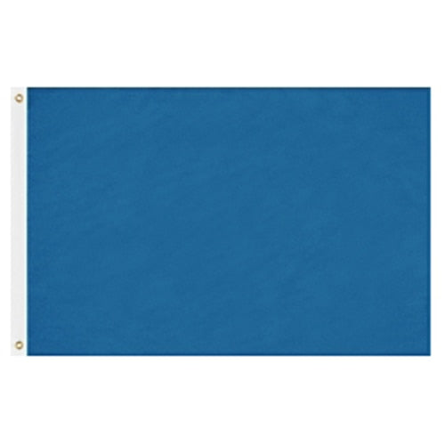 Blue solid colored flag made of durable nylon with reinforced white header and brass grommets, Solid Colored Flags - Premier Nylon.