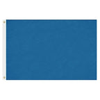 Blue solid colored flag made of durable nylon with reinforced white header and brass grommets, Solid Colored Flags - Premier Nylon.
