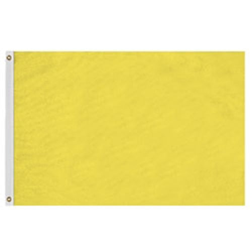 Yellow solid colored flag made from durable nylon material with metal grommets for easy hanging, Solid Colored Flags - Premier Nylon.