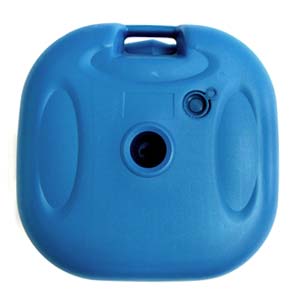 blue plastic storage container top