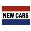 new cars banner red white blue