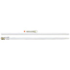 white flagpole with ornament