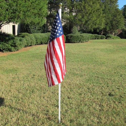 Small Spinning US Flag and Flagpole