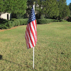 Small Spinning US Flag and Flagpole