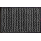 Waterhog Eco Premier Mats in gray with a textured geometric pattern designed for durability and effective dirt scraping.