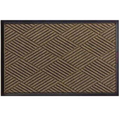 Waterhog Eco Premier Mats in a khaki shade featuring a textured diamond pattern for effective dirt and moisture removal.