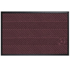 Waterhog Eco Elite Mats in maroon with a textured, chevron pattern and a black border for high durability and dirt trapping.
