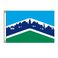 city silhouette flag design