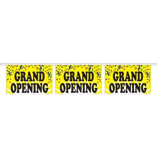 grand opening signs yellow black