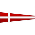 Red and white triangular Nautical Signal Flags featuring a cross design on a tapered fabric piece