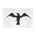 black bird flag on white background