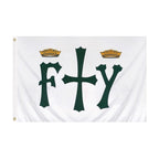 F Y flag with crowns and cross