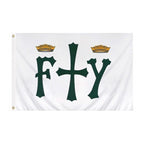 F Y flag with crowns and cross