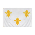 white flag with yellow fleur de lis