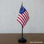 miniature us flag on stand