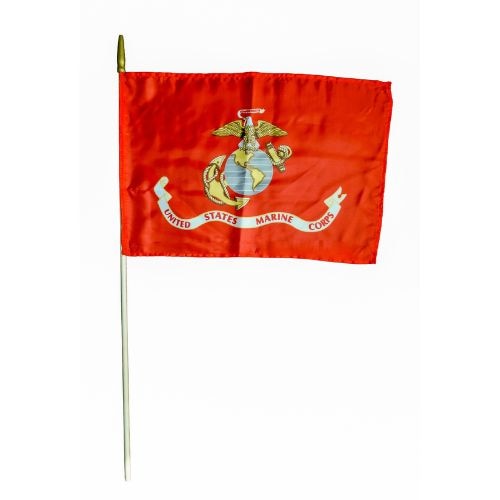 12" x 18" Marine Corps Stick Flag