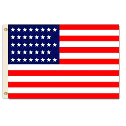 US flag with red and white stripes