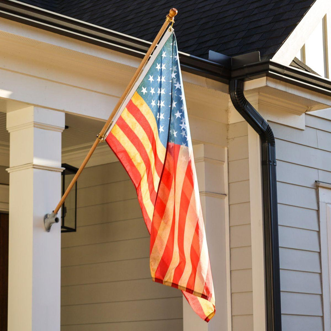 stained american flag wall mount