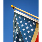 american tea stained flag close up