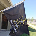 US Army flag with Army Strong text