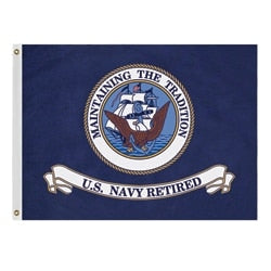 U S Navy Retired Flag Emblem