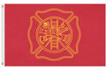 firefighter flag red background