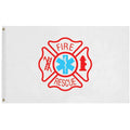 fire rescue flag with logos